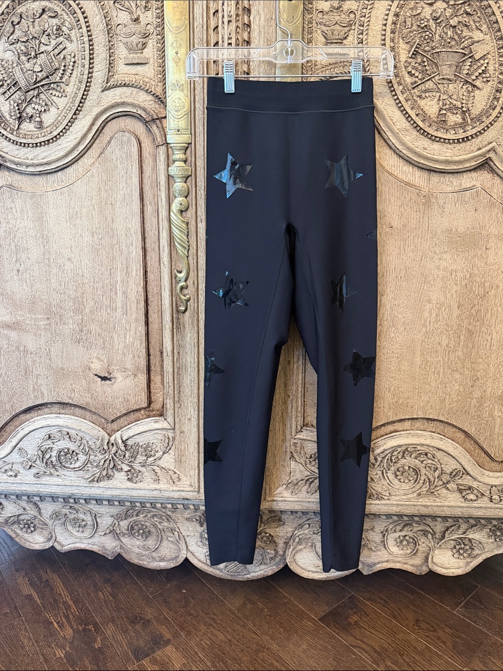 Womens Ultracor Black Star Print Leggings